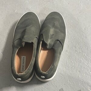 Steve Madden Olive Camouflage Slip-On Shoes